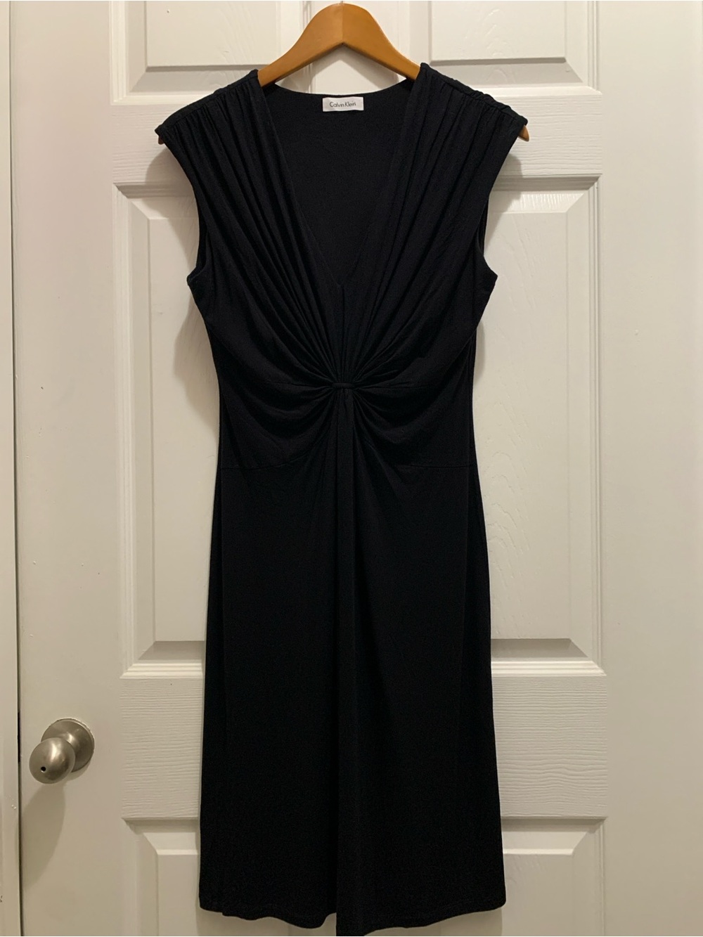 Calvin Klein Black Sleeveless Midi Dress